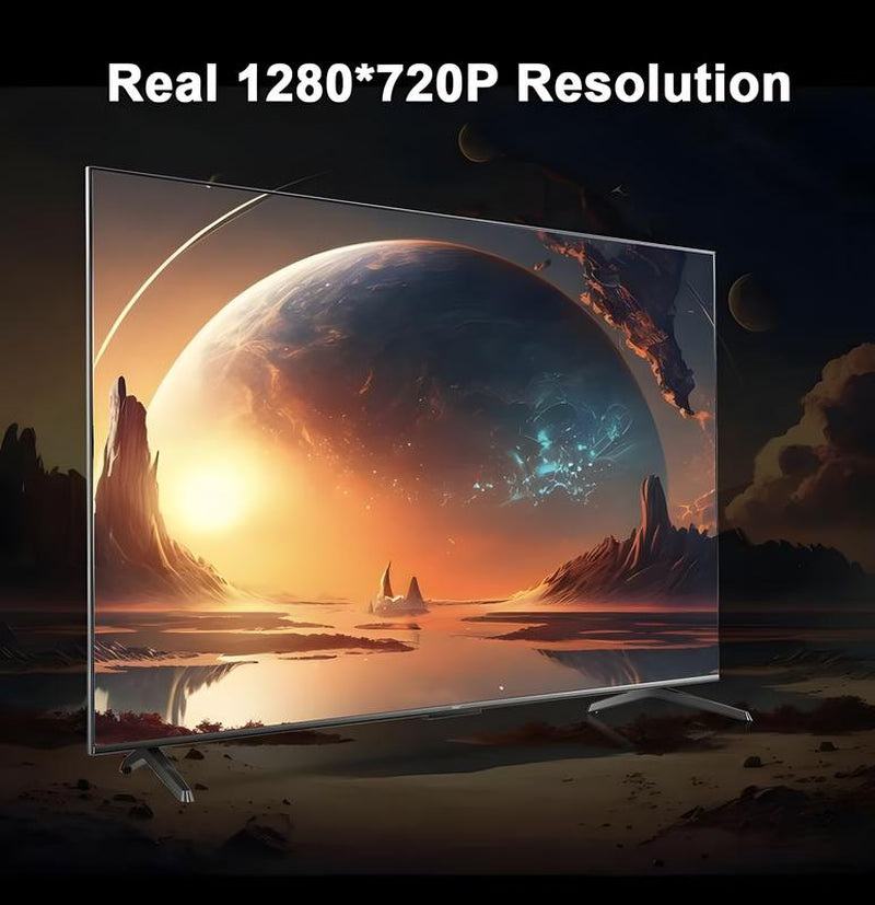 HAOYE HY300 PRO Mini Projector – Portable 4K 1080P, WIFI6 & Bluetooth 5.2, Android 11, 180° Rotation, Auto Keystone, 35"-130" Big Screen. Perfect Father’S Day Gift!