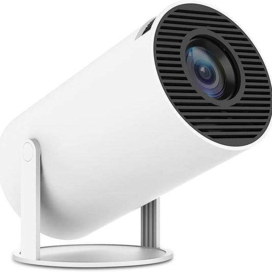 HAOYE HY300 PRO Mini Projector – Portable 4K 1080P, WIFI6 & Bluetooth 5.2, Android 11, 180° Rotation, Auto Keystone, 35"-130" Big Screen. Perfect Father’S Day Gift!